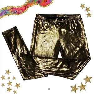 H&M gold mock sequin leggings